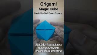 Origami Magic Cube - Easy and Fun Origami Action #SHORTS