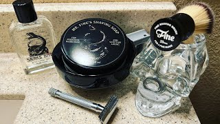 Fine Snakebite Shave with Merkur 23C \u0026 Snakebite Aftershave \u0026 Soap.