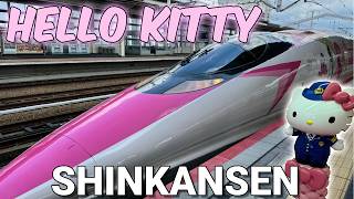 Taking the CUTEST Train in Japan! How to Ride the Hello Kitty Shinkansen (Bullet Train)