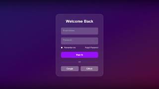 Modern login form made with Tailwind CSS - Transparent Login Form | #coding #webdevelopment #css