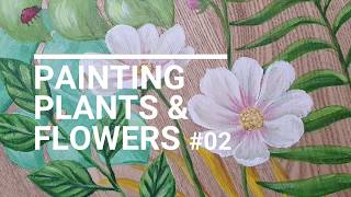 Acrylic Painting | Plants & Flowers #02 | 아크릴 페인팅 | 식물과 꽃