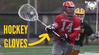 Should lacrosse goalies be using HOCKEY gloves?