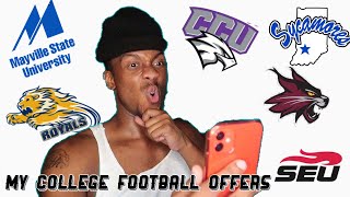 Reacting To My Own College Football Scholarship Offers🏈🎓 *PART 1*