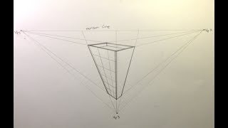 How To Draw Building in 3 Point Perspective - Bird's Eye View
