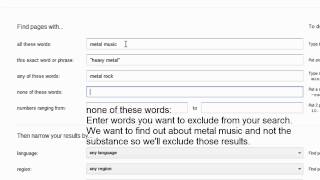 Google Advanced Search Tutorial