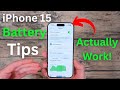 iPhone 15 Battery Tips & Tricks! Make Your iPhone Last LONGER!🔋 [22+ iPhone Battery Health TIPS!]