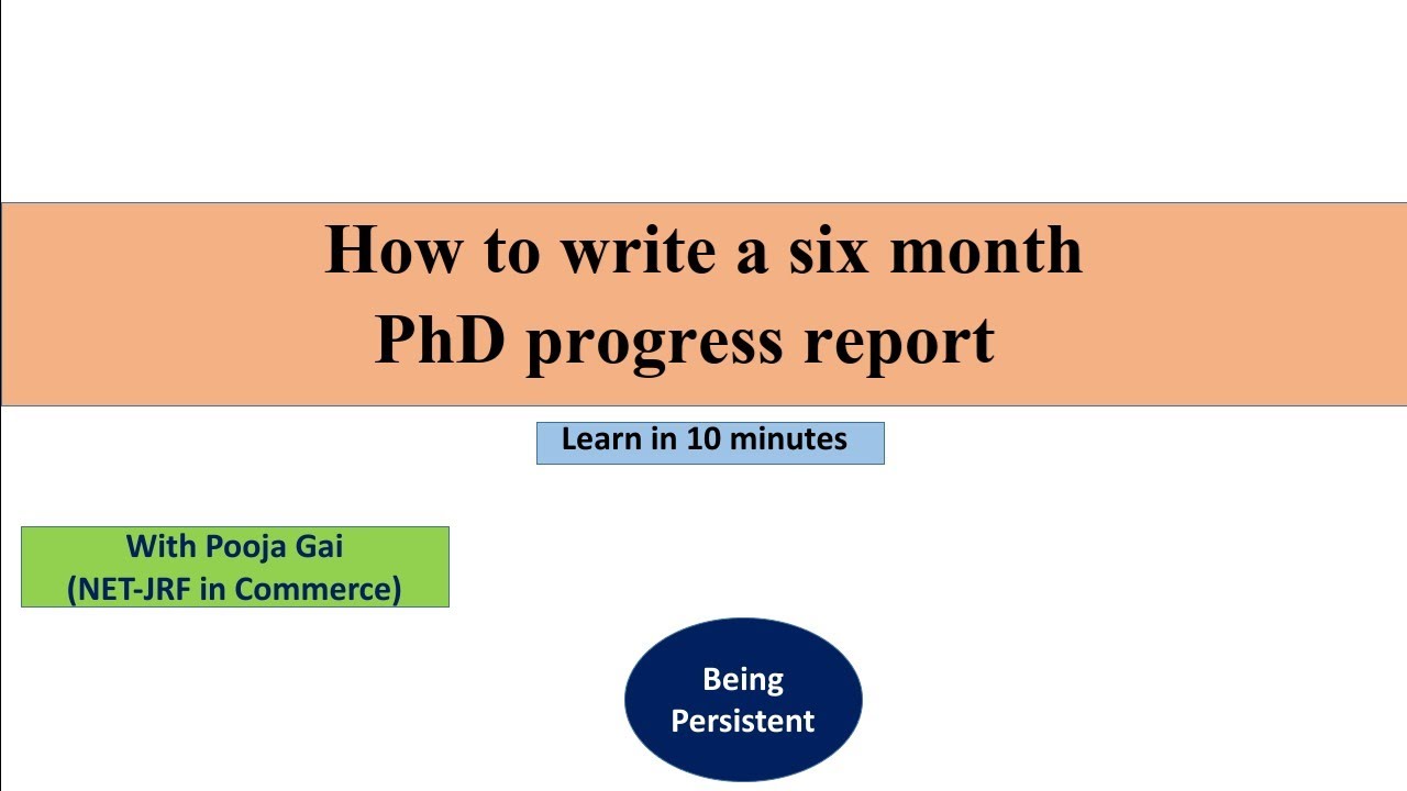 Phd Progress Report Template - Design Talk