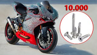 NTN - Gắn Đinh Lên Moto Ducati 959 (Sticking 10000 Screws On A Super Sports Car)