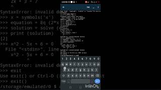 Sympy python .... math operation