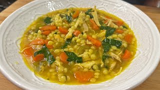 Sopa de Pollo y Cuscús - Fácil y Riquísima - Mi Cocina Rápida