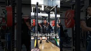 245 Kg x2 Squat (Prep for European Powerlifting Championships)