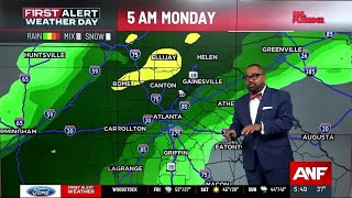 FIRST ALERT FORECAST: Rain Sunday, followed by arctic air next week