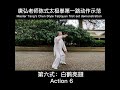 唐弘老师陈式太极拳第一路动作示范，第六式：白鹤亮翅master tang s chen style taijiquan first set demonstration，action 6