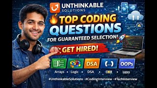 Unthinkable Solutions Coding & Technical Round 🎯👨‍💻 | Real Coding 60+ Questions Explained