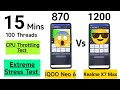 iQOO Neo 6 vs Realme X7 Max CPU Throttling Test Comparison After Software Update 🔥🔥🔥