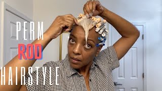 Perm Rod Hairstyle on SHORT HAIR.