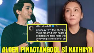 ALDEN PINATULAN ang BASHER ni KATHRYN • KathDen Latest Update Today