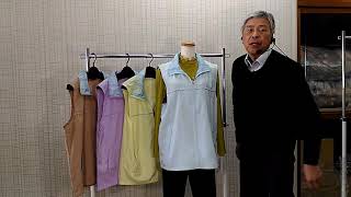 タフタ衿付きベストの説明です徳島呉服寝具洋服タオルギフト山善