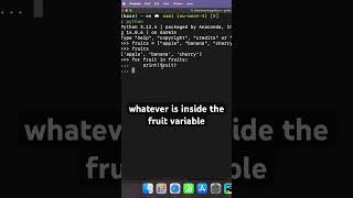 Python for loop in 60 seconds #codingtutorial #pythonbeginner #forloop #loops #pythontutorial
