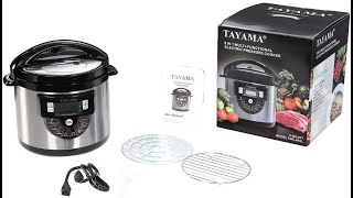 Tayama TMC 60XL 6 Quart 8 in 1 Multi Function Pressure Cooker