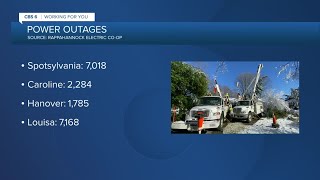 Update on Virginia power outages for Friday, Jan. 7