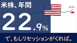 【米国株】S\u0026P500株価、年間22.9%の高パフォーマンス│もしリセッションが来るのであれば・・・