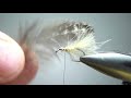 fly tying a spent wing cdc caddis dry fly pattern