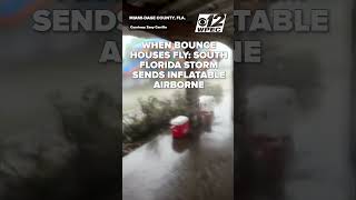 Storm Sends Bounce House Flying—and It Hits a Car