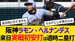 阪神新外国人、ラモン・ヘルナンデスの来日実戦初安打は適時二塁打　【ネットの反応】【反応集】