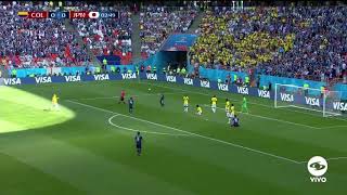 C0lombia vs Jap0n 1-2 mundial Rusia 2018 gol caracol