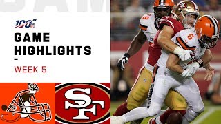 Browns vs. 49ers Week 5 Highlights | NFL 2019