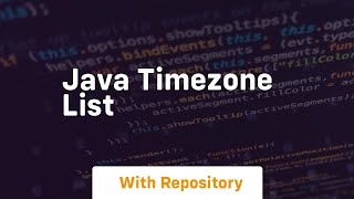 java timezone list