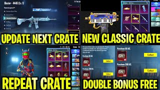 Next Classic Crate Update Bgmi | Next M416 Glacier Date | UC 3 Time Extra Bonus | New Classic Crate