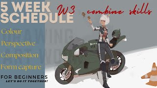 How to Draw in 5 weeks! W3 combining form capturing and perspective skills