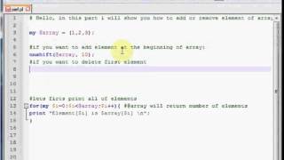 Perl Beginner Tutorial #Arrays #Add Remove Elements - Part 5