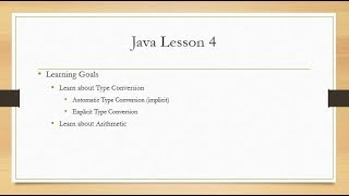 Java Type Conversion - Lesson 4