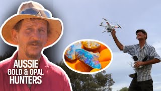 The Boulder Boys Use A Drone To Find Beautiful Boulder Opal | Outback Opal Hunters