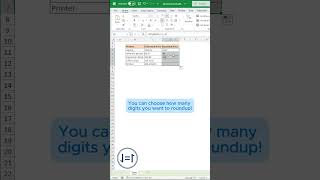 Day #103   Master ROUNDUP in Excel  Quick Tip!   #exceltips #learnexcel #excel #exceltricks #howto
