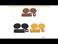 deal 4pcs set bag bottom base round faux leather strap zipper for diy crochet handbag a69c