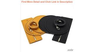 Deal 4Pcs/Set Bag Bottom Base Round Faux Leather Strap Zipper for DIY Crochet Handbag A69C