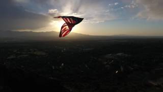 Majestic Floating American Flag