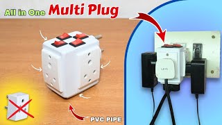 How to Make a Multi Plug With PVC Pipe at Home | All in One Multi Plug With On Off Switch