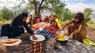 Having elaborate Breakfast in agricultural fields