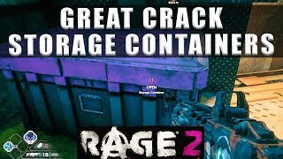Rage 2 Great Crack Ark Storage Containers locations