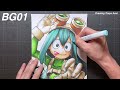 【ヒロアカ】蛙吹梅雨 描いてみた my hero academia drawing tsuyu asui copic