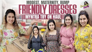 Unsponsored Myntra Maternity Haul | Nursing Friendly Modest Dresses | Sameera Sherief