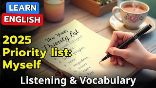 Learn English Through Story | 2025 Priority List Myself | Listening \u0026 Vocabulary