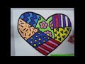 how to create a romero britto inspired pop art heart