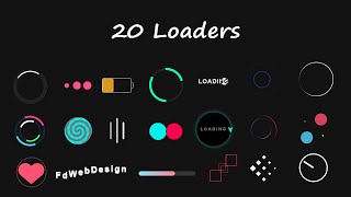 CSS 20 Loaders Tutorial | CSS Animation