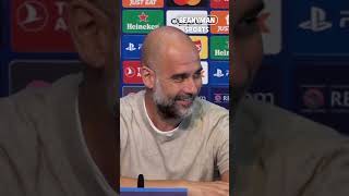 Pep Guardiola has a laugh when asked about Man Utd as title rivals to City